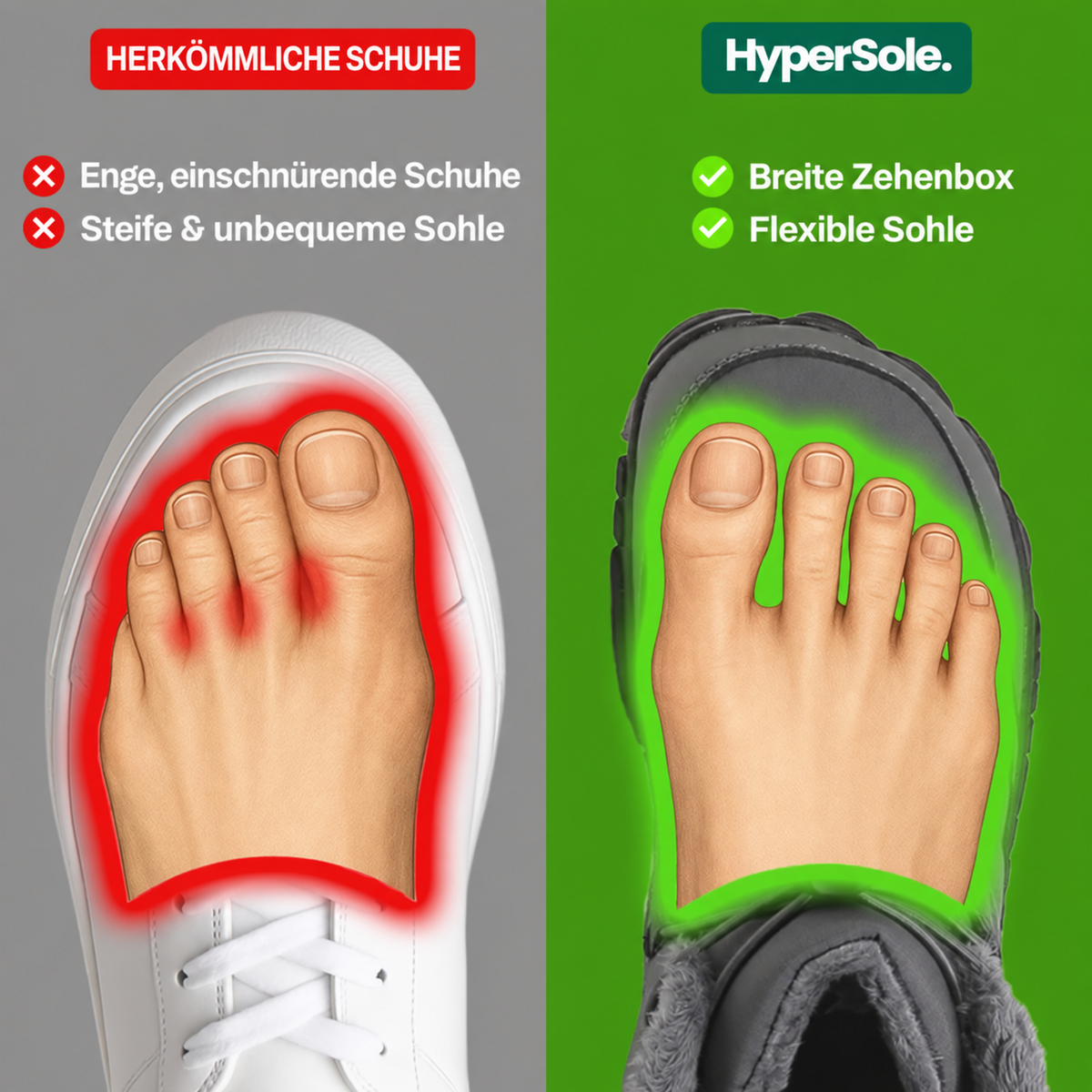 HyperSole Trek – Warme Barfußschuhe für Outdoor-Komfort und Stabilität