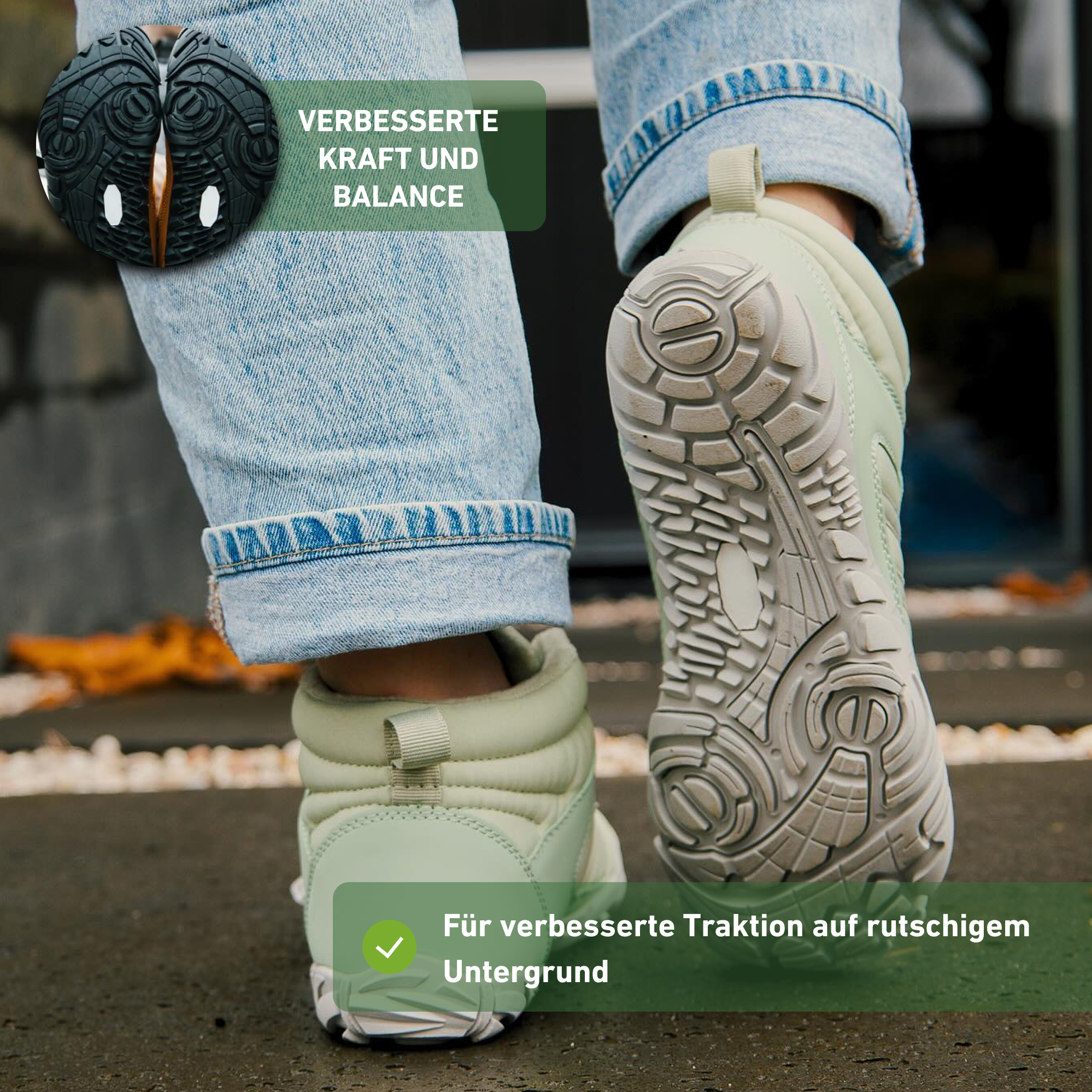 Hypersole ArcticStep - Wasserdichte Grip Barfußschuhe für den Winter